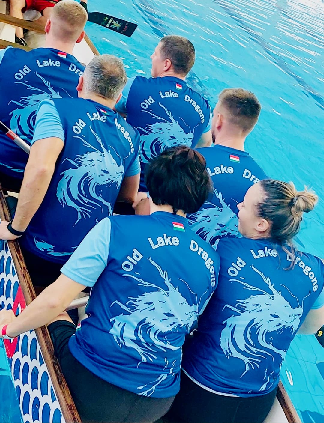 Dragon boat team members